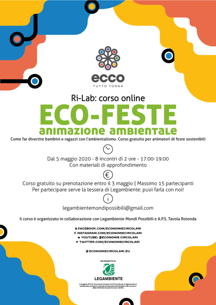 Ecofeste 2020 - Corso gratuito per animatori ambientali